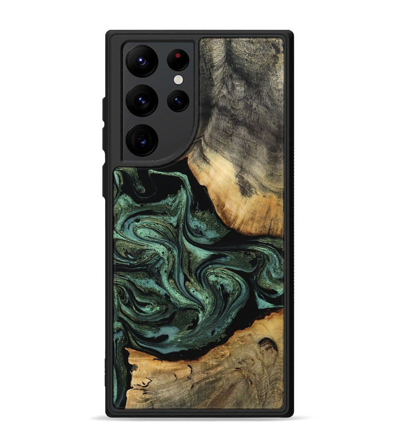 Galaxy S22 Ultra Wood Phone Case - Camren (Green, 801060)