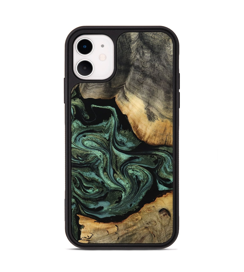 iPhone 11 Wood Phone Case - Camren (Green, 801060)