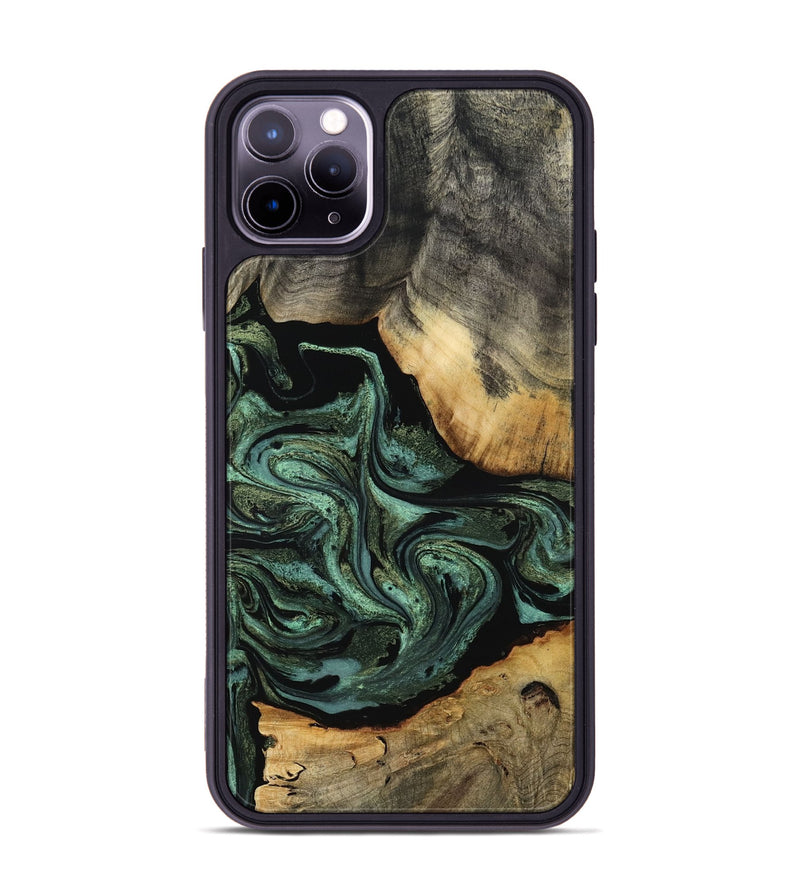 iPhone 11 Pro Max Wood Phone Case - Camren (Green, 801060)