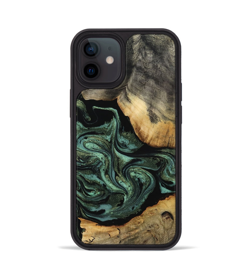 iPhone 12 Wood Phone Case - Camren (Green, 801060)