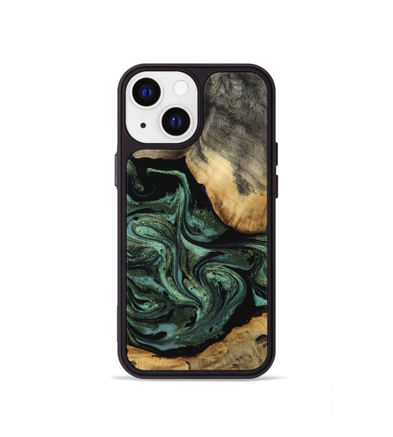 iPhone 13 mini Wood Phone Case - Camren (Green, 801060)