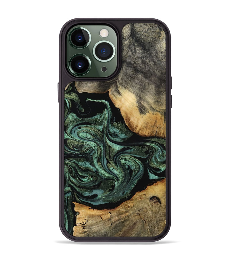 iPhone 13 Pro Max Wood Phone Case - Camren (Green, 801060)