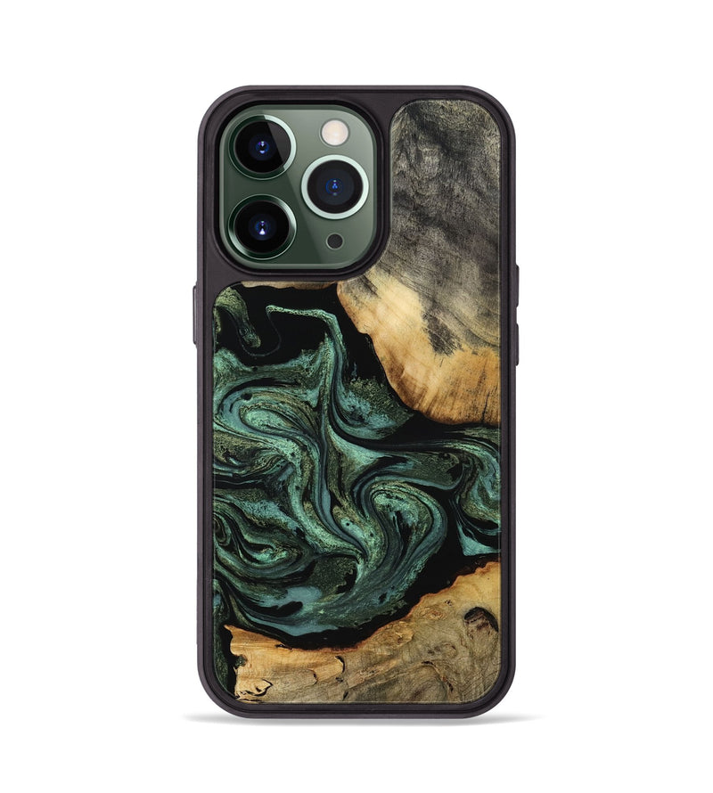 iPhone 13 Pro Wood Phone Case - Camren (Green, 801060)