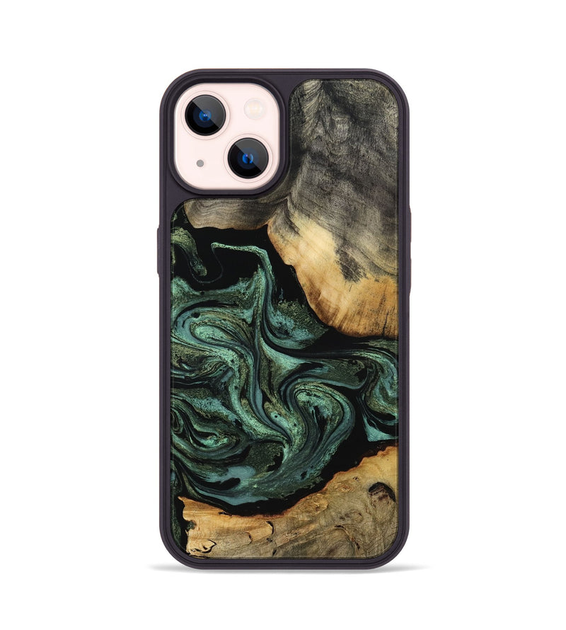 iPhone 14 Wood Phone Case - Camren (Green, 801060)