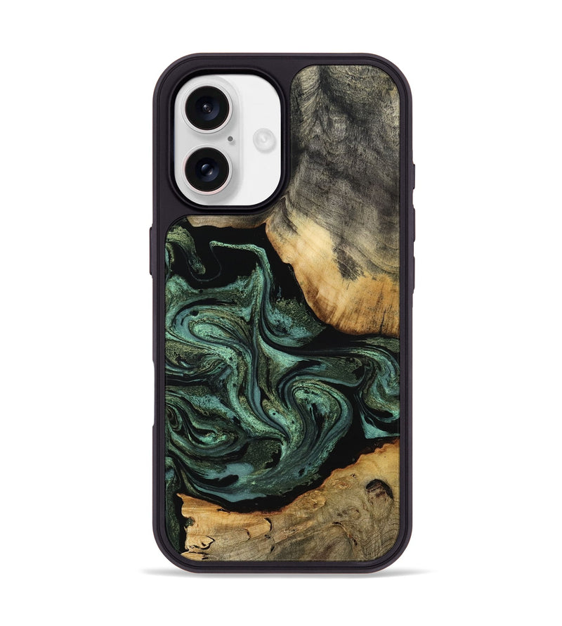 iPhone 17 Wood Phone Case - Camren (Green, 801060)