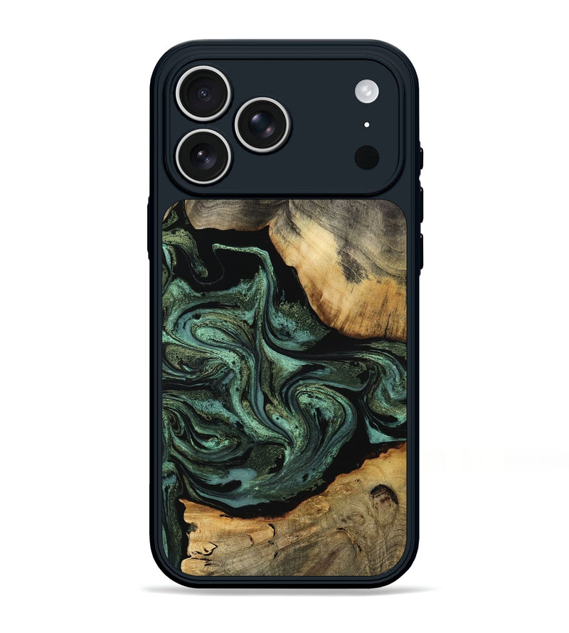 iPhone 17 Pro Max Wood Phone Case - Camren (Green, 801060)