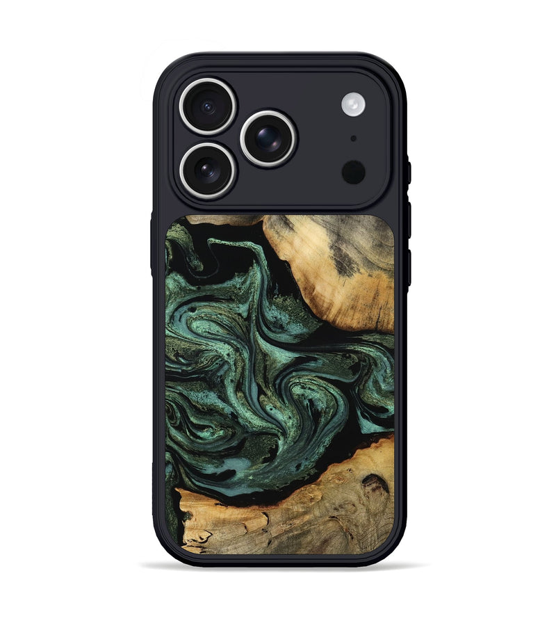 iPhone 17 Pro Wood Phone Case - Camren (Green, 801060)