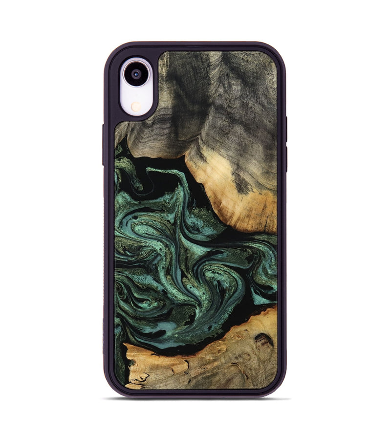 iPhone Xr Wood Phone Case - Camren (Green, 801060)