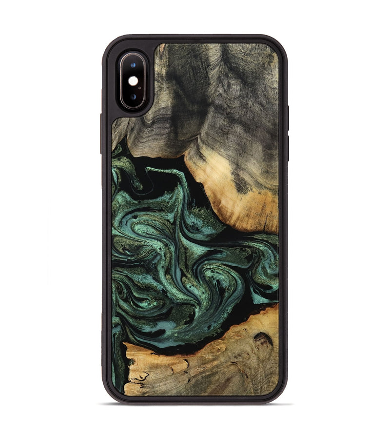 iPhone Xs Max Wood Phone Case - Camren (Green, 801060)