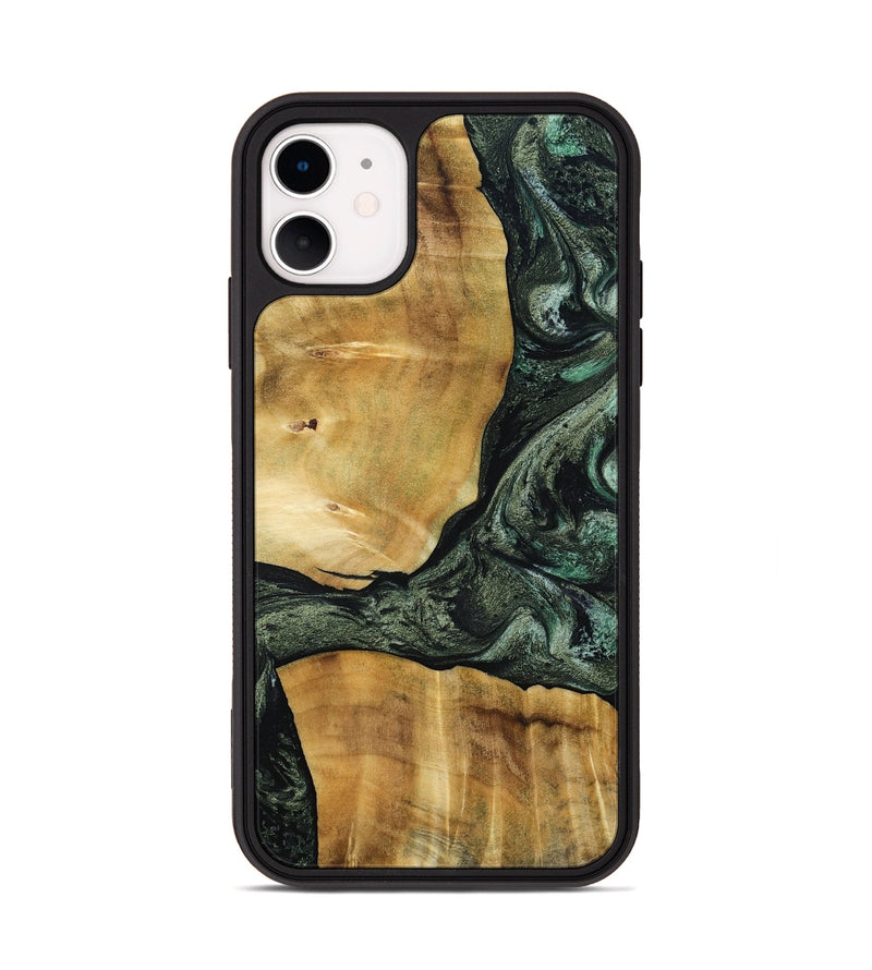 iPhone 11 Wood Phone Case - Neriah (Green, 801061)