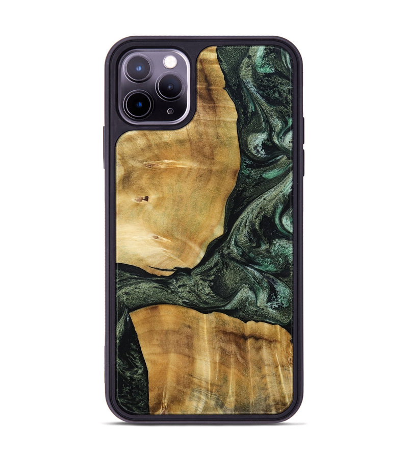 iPhone 11 Pro Max Wood Phone Case - Neriah (Green, 801061)