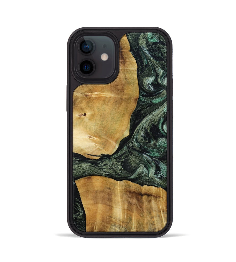 iPhone 12 Wood Phone Case - Neriah (Green, 801061)