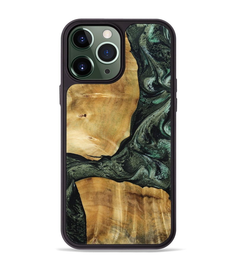 iPhone 13 Pro Max Wood Phone Case - Neriah (Green, 801061)