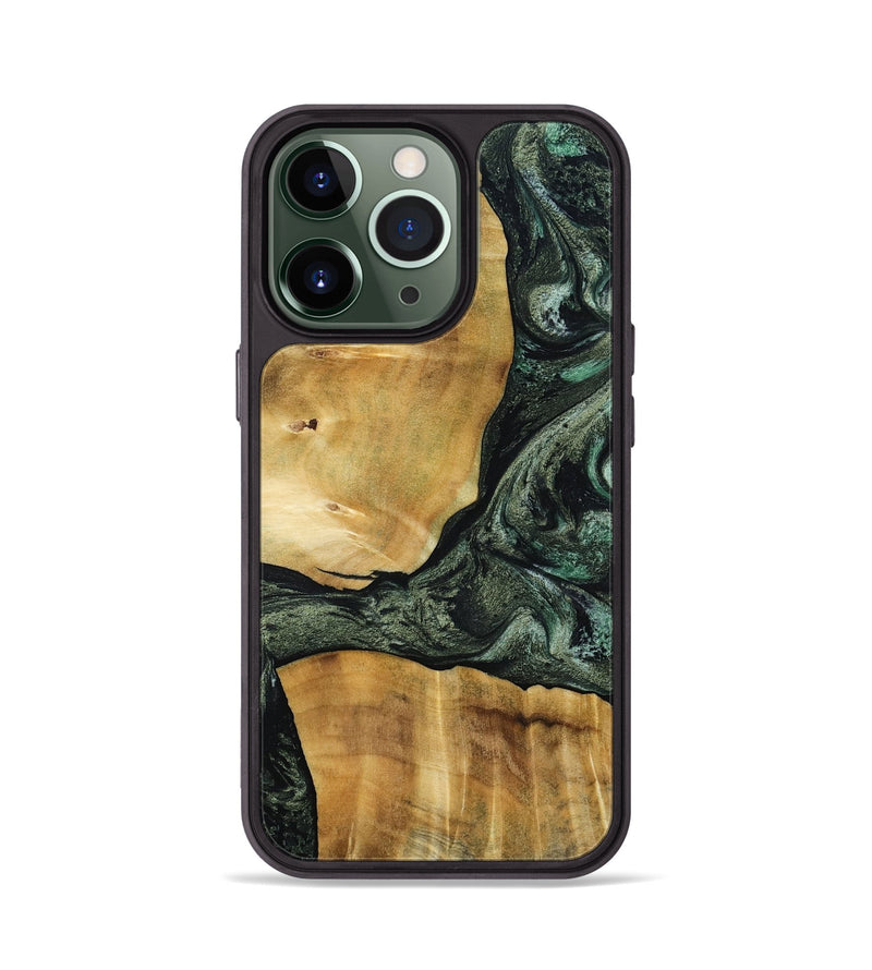 iPhone 13 Pro Wood Phone Case - Neriah (Green, 801061)