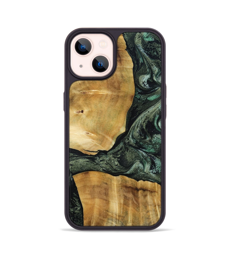 iPhone 14 Wood Phone Case - Neriah (Green, 801061)