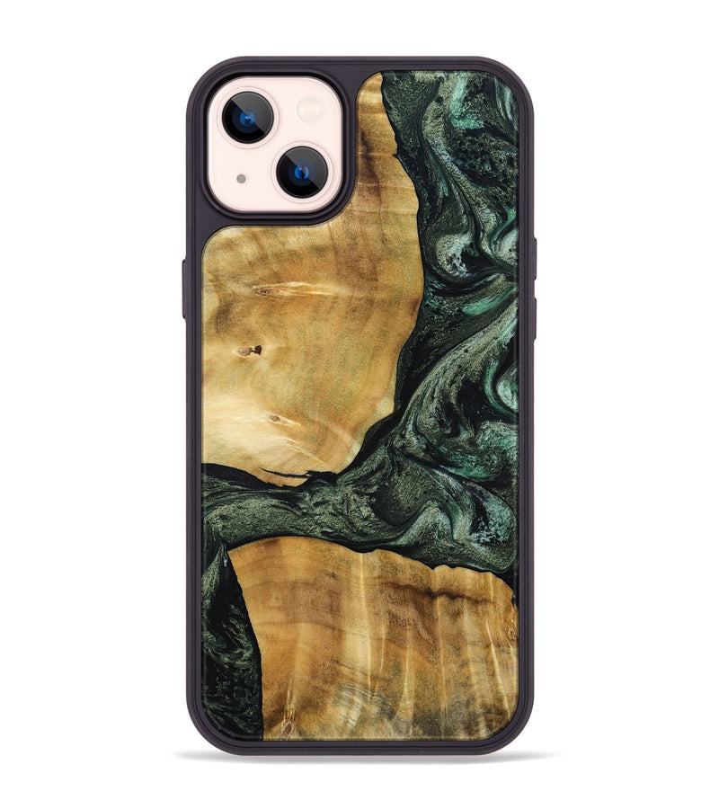 iPhone 14 Plus Wood Phone Case - Neriah (Green, 801061)