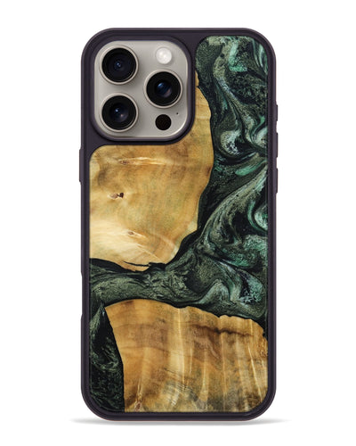 iPhone 16 Pro Max Wood Phone Case - Neriah (Green, 801061)