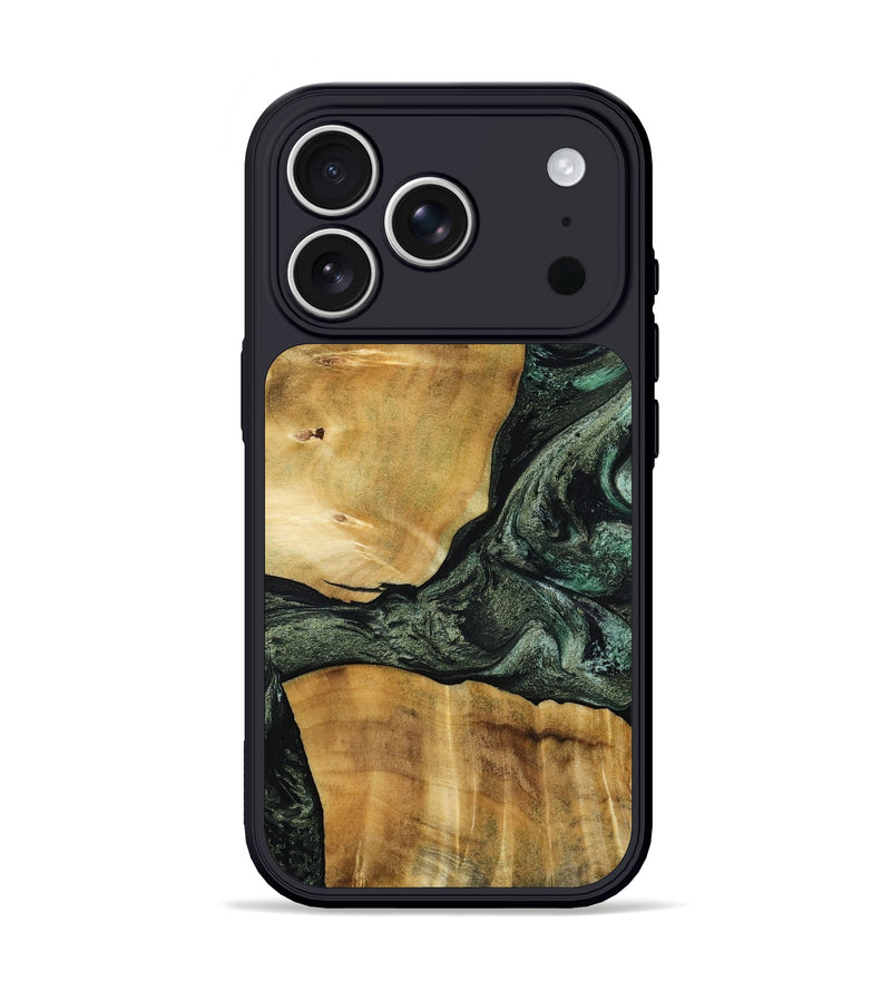 iPhone 17 Pro Wood Phone Case - Neriah (Green, 801061)