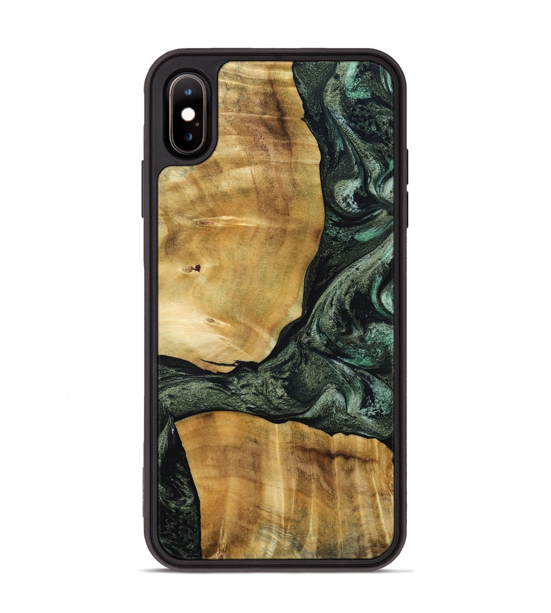 iPhone Xs Max Wood Phone Case - Neriah (Green, 801061)