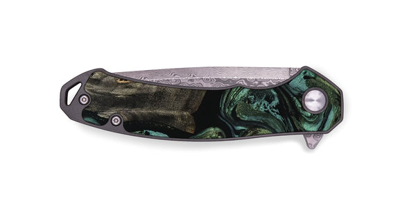 EDC Wood Pocket Knife - Elliot (Green, 801062)