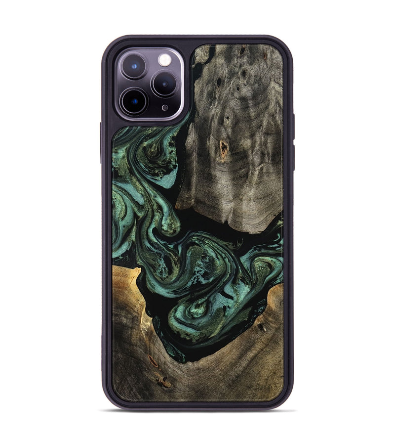 iPhone 11 Pro Max Wood Phone Case - Elliot (Green, 801062)