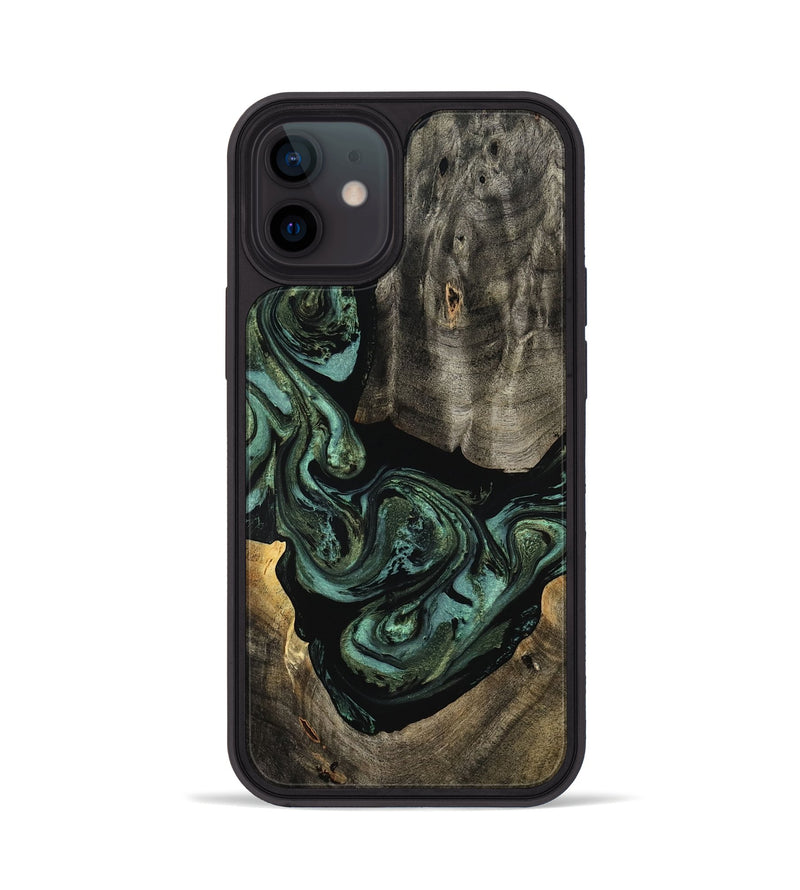 iPhone 12 Wood Phone Case - Elliot (Green, 801062)