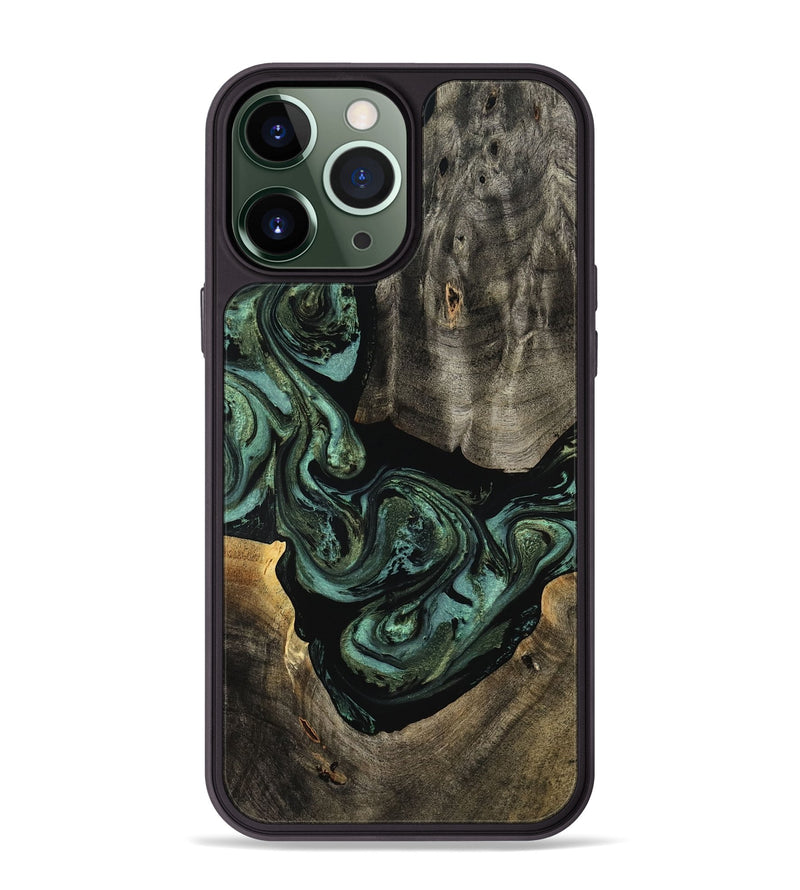 iPhone 13 Pro Max Wood Phone Case - Elliot (Green, 801062)