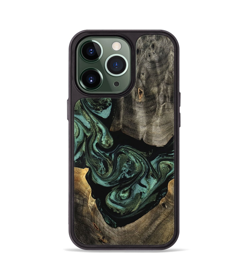 iPhone 13 Pro Wood Phone Case - Elliot (Green, 801062)