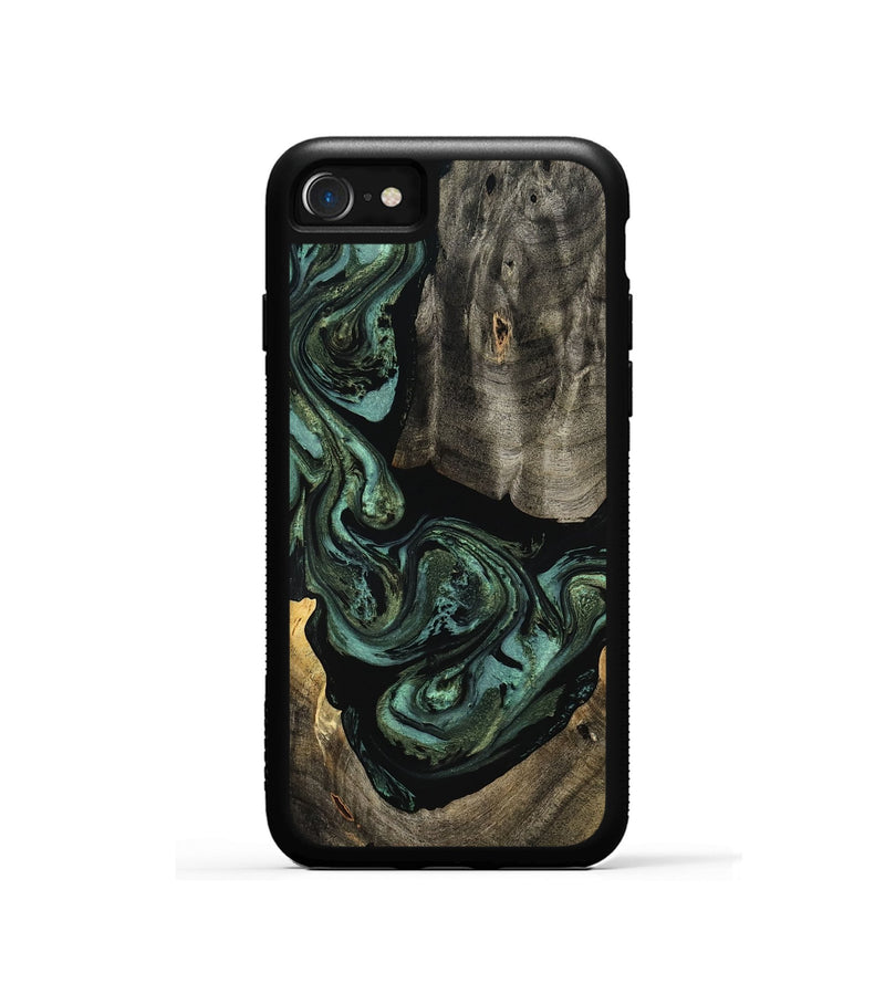 iPhone SE Wood Phone Case - Elliot (Green, 801062)