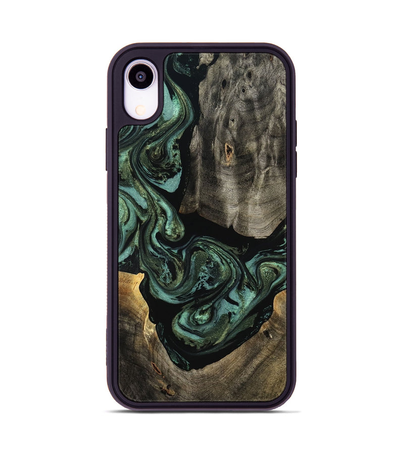 iPhone Xr Wood Phone Case - Elliot (Green, 801062)
