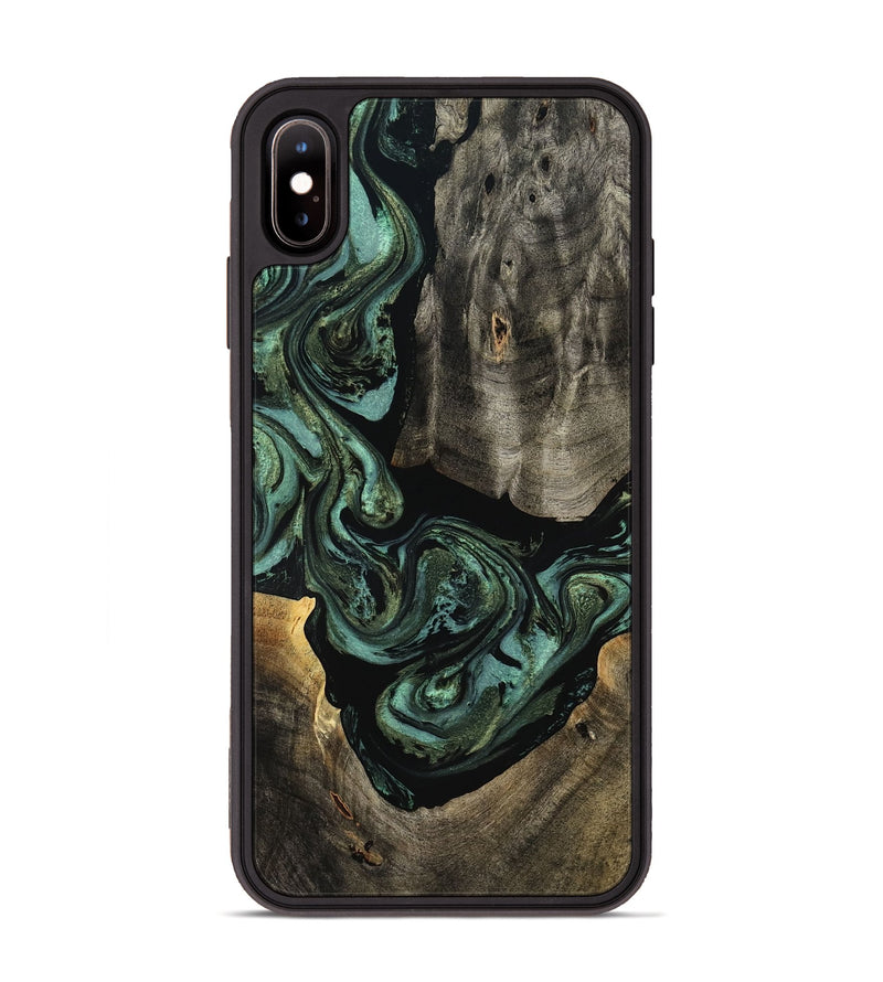 iPhone Xs Max Wood Phone Case - Elliot (Green, 801062)
