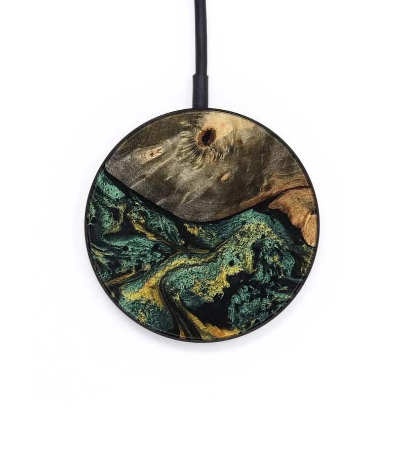 Circle Wood Wireless Charger - Yael (Green, 801063)