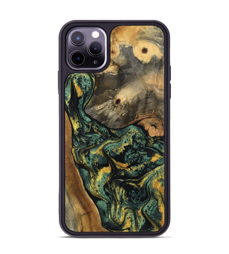 iPhone 11 Pro Max Wood Phone Case - Yael (Green, 801063)