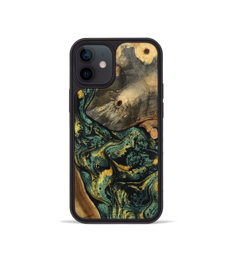 iPhone 12 mini Wood Phone Case - Yael (Green, 801063)