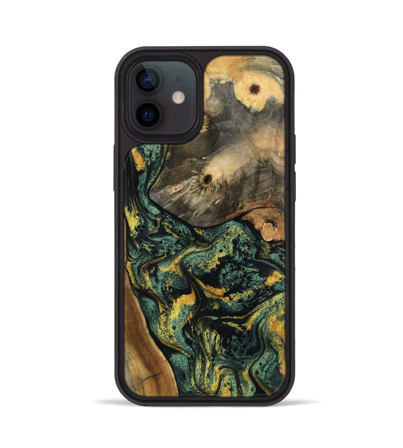 iPhone 12 Wood Phone Case - Yael (Green, 801063)