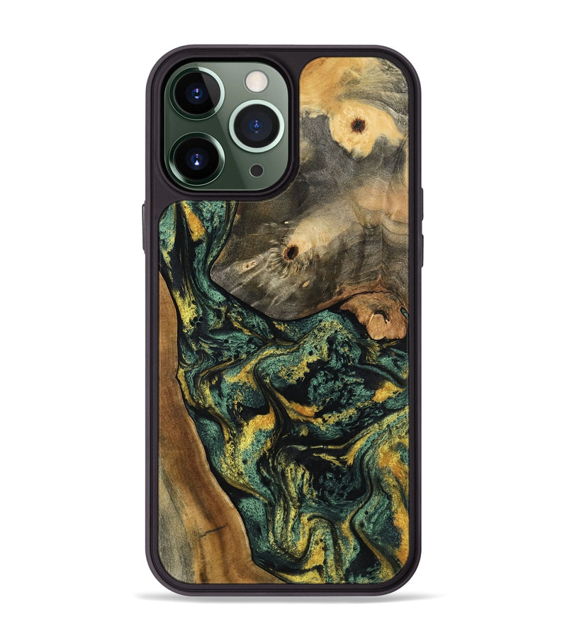 iPhone 13 Pro Max Wood Phone Case - Yael (Green, 801063)