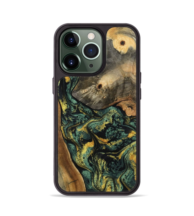 iPhone 13 Pro Wood Phone Case - Yael (Green, 801063)