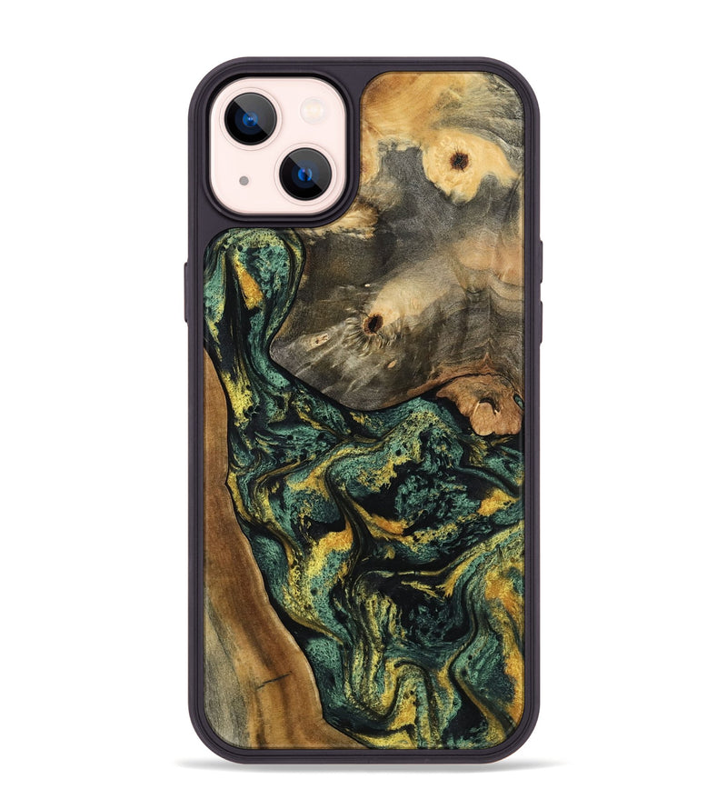 iPhone 14 Plus Wood Phone Case - Yael (Green, 801063)