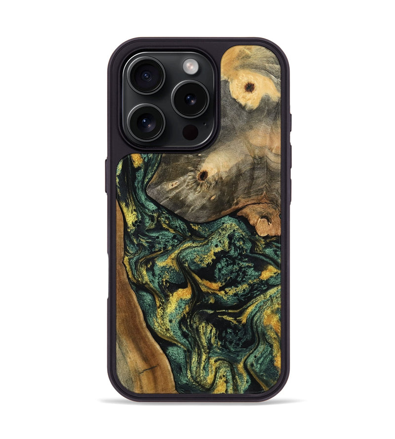 iPhone 16 Pro Wood Phone Case - Yael (Green, 801063)