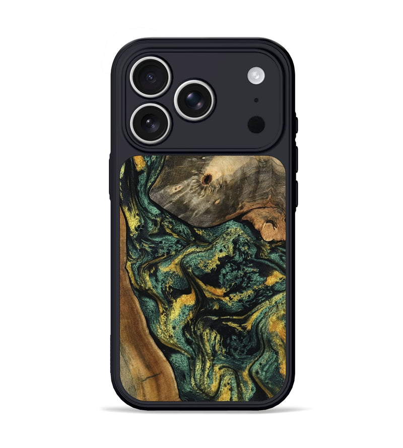 iPhone 17 Pro Wood Phone Case - Yael (Green, 801063)