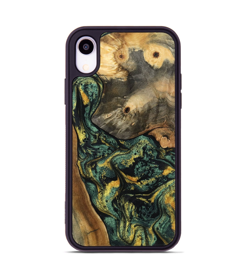 iPhone Xr Wood Phone Case - Yael (Green, 801063)