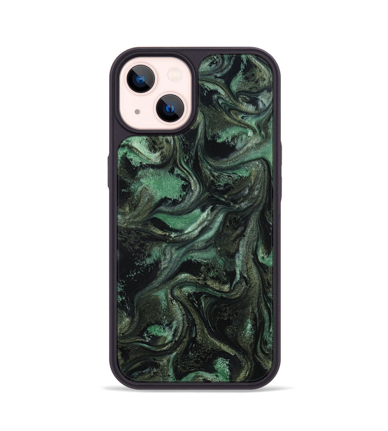 iPhone 14 ResinArt Phone Case - Carina (Green, 801064)