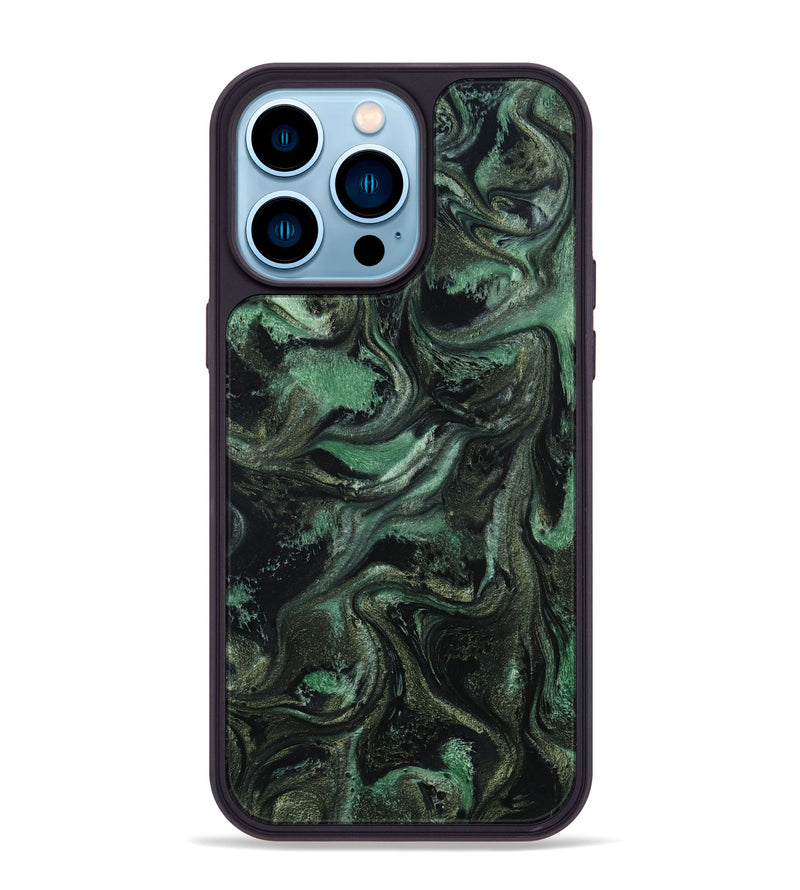 iPhone 14 Pro Max ResinArt Phone Case - Carina (Green, 801064)