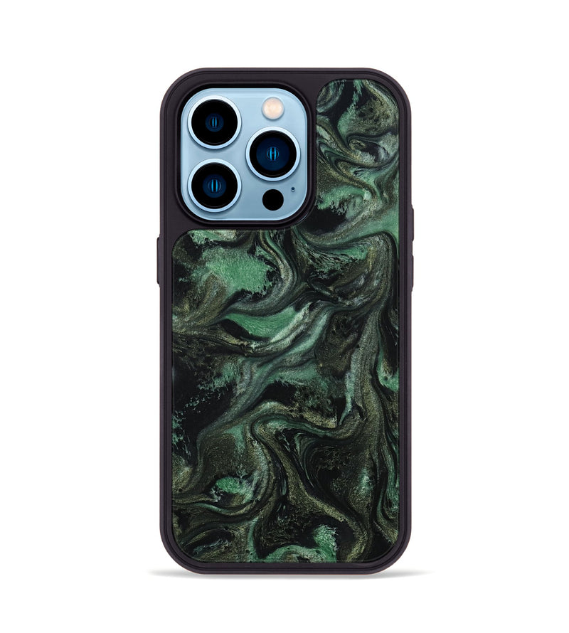 iPhone 14 Pro ResinArt Phone Case - Carina (Green, 801064)