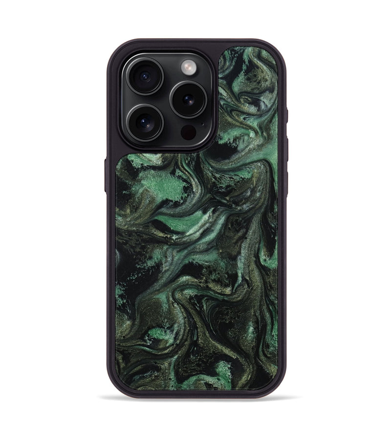 iPhone 15 Pro ResinArt Phone Case - Carina (Green, 801064)