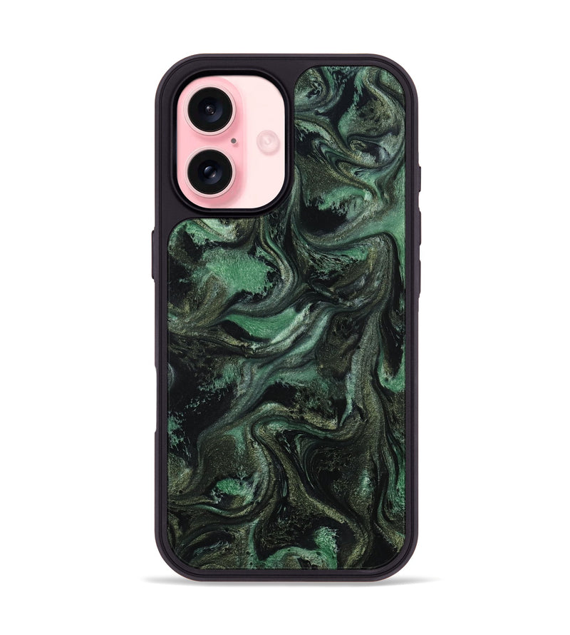 iPhone 16 ResinArt Phone Case - Carina (Green, 801064)