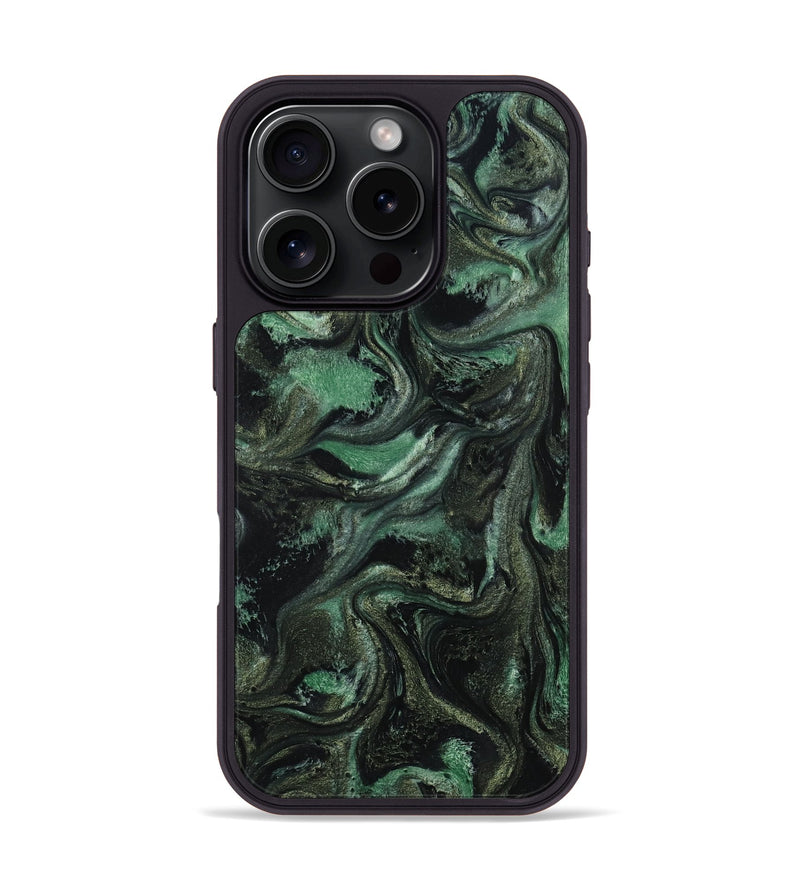 iPhone 16 Pro ResinArt Phone Case - Carina (Green, 801064)