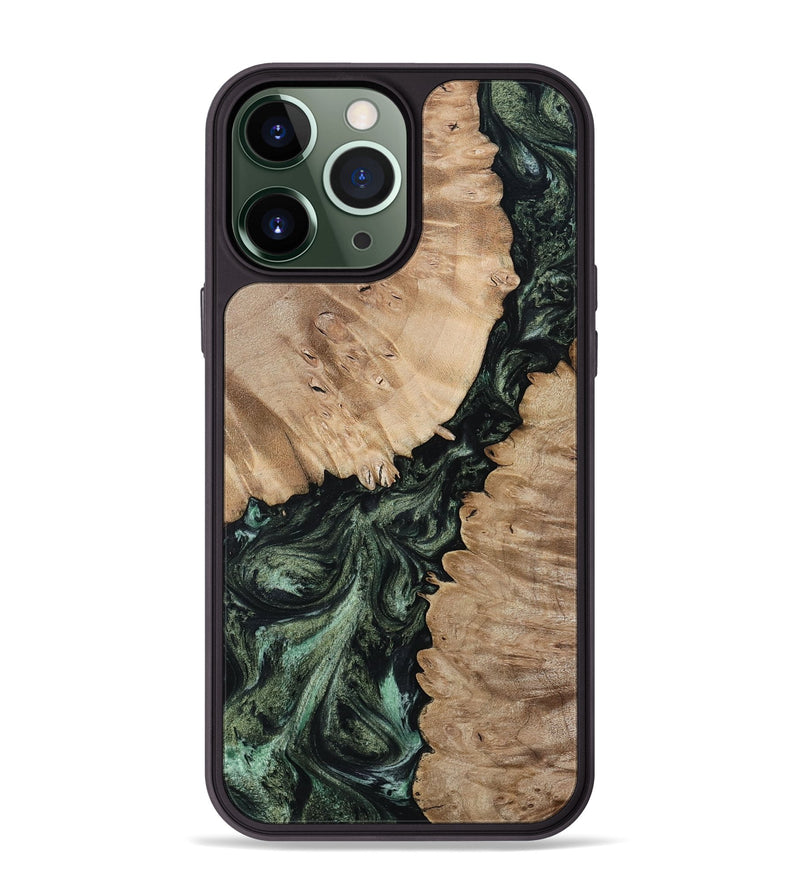 iPhone 13 Pro Max Wood Phone Case - Arden (Green, 801065)