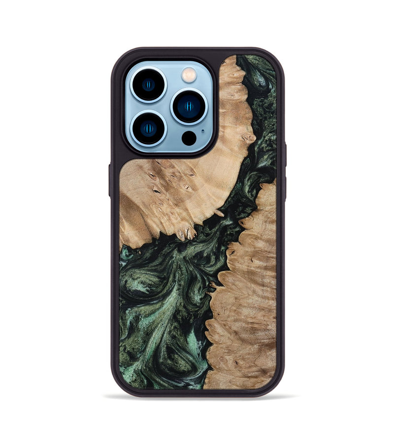 iPhone 14 Pro Wood Phone Case - Arden (Green, 801065)