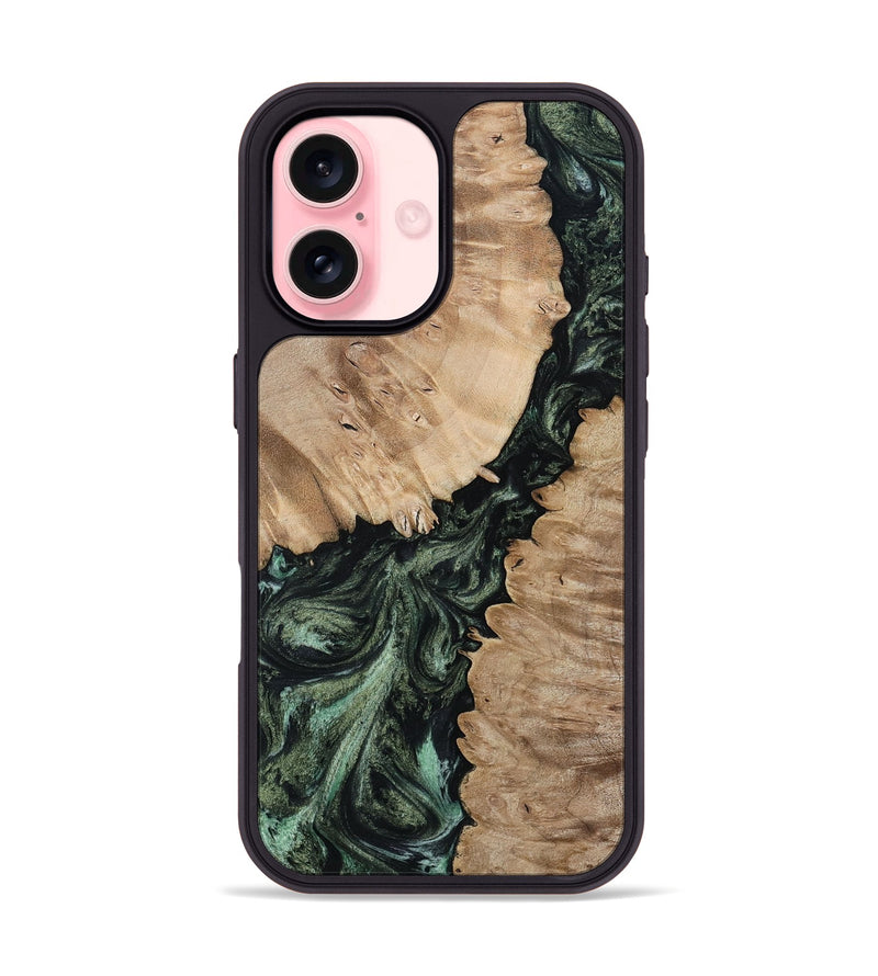 iPhone 16 Wood Phone Case - Arden (Green, 801065)